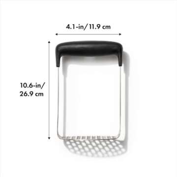 OXO Good Grips Stainless Steel Smooth Potato Masher, Black/Silver