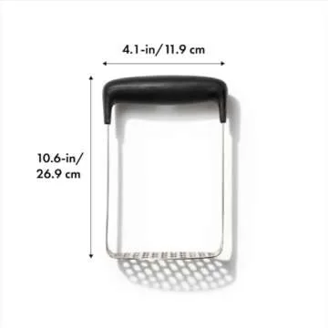 OXO Good Grips Stainless Steel Smooth Potato Masher, Black/Silver