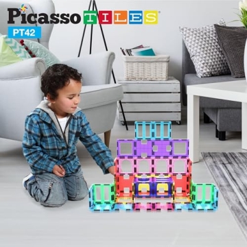 PicassoTiles Magnetic Blocks Educational Playset for Kids
