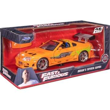 Jada Toys Fast & Furious Dom's Dodge Charger Daytona DIE-CAST Car - 1:24 Scale Red 97060