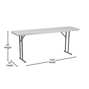 Flash Furniture 6' Folding Training Table - Durable & Functional