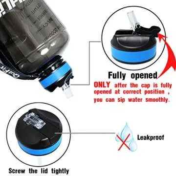 QuiFit Motivational Gallon Water Bottle - with Straw & Time Marker BPA Free Large Reusable Sport Water Jug with Handle for Fitness Outdoor Enthusiasts Leak-Proof