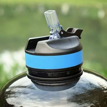 QuiFit Motivational Gallon Water Bottle - with Straw & Time Marker BPA Free Large Reusable Sport Water Jug with Handle for Fitness Outdoor Enthusiasts Leak-Proof