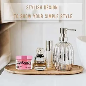 RQLN Edge Control for Black Hair, Strong Hold Gel 3.38oz