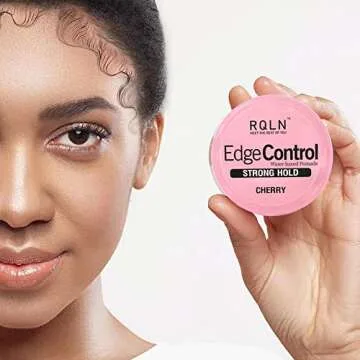 RQLN Edge Control for Black Hair, Strong Hold Gel 3.38oz