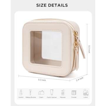 LETGO Clear Makeup Bags Small, Small Clear Makeup Bag for Purse,Mini Clear Makeup Pouch Purse Organi...