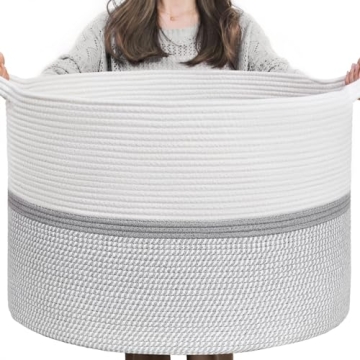 CHICVITA XXL Cotton Rope Woven Storage Basket