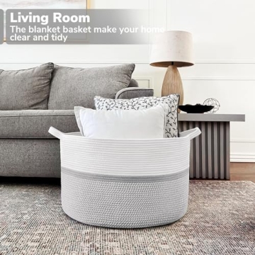 CHICVITA XXL Cotton Rope Woven Storage Basket