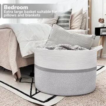 CHICVITA XXL Cotton Rope Woven Storage Basket