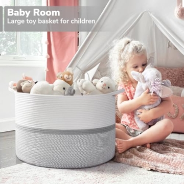CHICVITA XXL Cotton Rope Woven Storage Basket