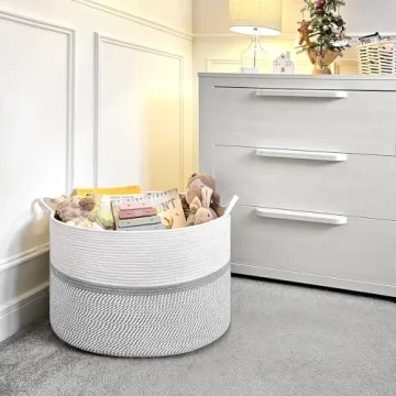 CHICVITA XXL Cotton Rope Woven Storage Basket