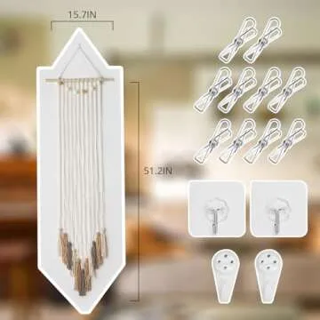 Pretty Jolly Macrame Hat Rack with Wood Beads | Boho Decor