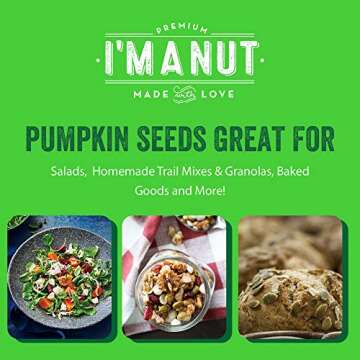 Raw Pumpkin Seeds (Papitas) 48 oz (3 lb) | No Preservatives | Batch Tested Gluten & Peanut Free | Non-GMO | NO PPO | 100% Natural | Resealable Bag | BULK Size | Healthy | Premium Grade