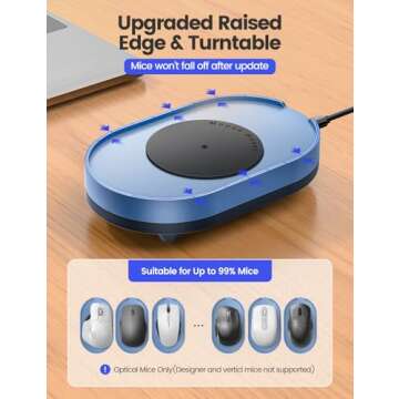 Vaydeer Undetectable Mouse Mover, M4 Mouse Jiggler Device with ON/Off Switch, Driver-Free Shaker Wiggler Mouse Movement Simulation for Computer Awakening, Gift Ideal for Men/Women