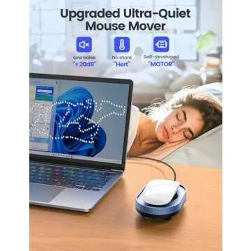 Vaydeer Undetectable Mouse Mover, M4 Mouse Jiggler Device with ON/Off Switch, Driver-Free Shaker Wiggler Mouse Movement Simulation for Computer Awakening, Gift Ideal for Men/Women