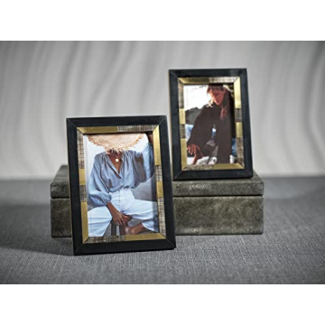 Elegant Zodax Black Brass Photo Frame for 5x7 Memories