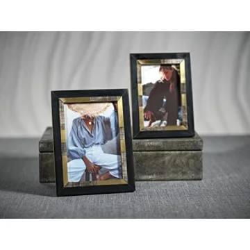 Elegant Zodax Black Brass Photo Frame for 5x7 Memories