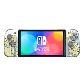 HORI Nintendo Switch Split Pad Compact (Pikachu & Mimikyu) - Ergonomic Controller for Handheld Mode - Officially Licensed by Nintendo & Pokémon