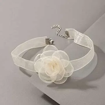 Xerling Lace Velvet Choker for Weddings and Parties