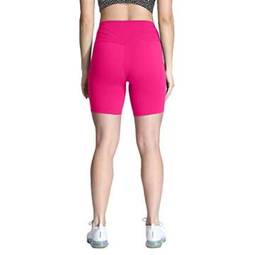 Aoxjox Trinity Workout Biker Shorts for Women Tummy Control High Waisted Exercise Athletic Gym Running Yoga Short 6" (Rose Red, X-Small)