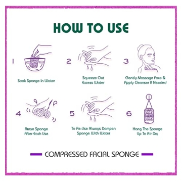 Natural Heart-Shaped Facial Sponges for Exfoliating & Cleansing