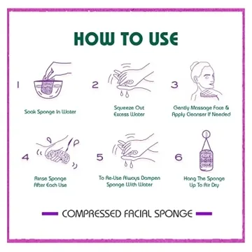 Natural Heart-Shaped Facial Sponges for Exfoliating & Cleansing