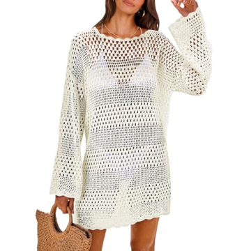 ANRABESS Women's Crochet Swim Cover Up 2024