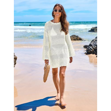 ANRABESS Women's Crochet Swim Cover Up 2024