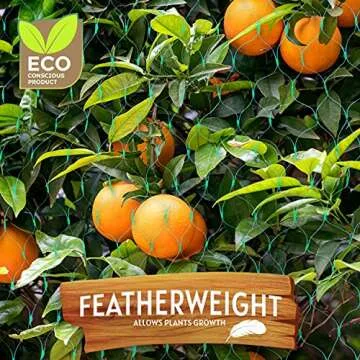 Vanitek 6-1/2 x 33 ft. Green Gentle Garden Netting/Row Cover/Screen | Protect Secure to Keep away Birds and Rodents from Fruit, Vegetable, Flowers and sensitive Plants, while allowing water and air in