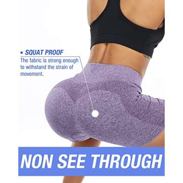 NORMOV High Waist Workout Shorts for Women | Tummy Control