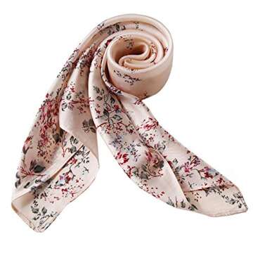 WENLOOY Square Satin Silk Hair Scarf Headscarf for Women/Men's Necktie Bandanas Pocket Square (FJ70-18)