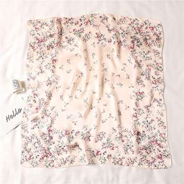 WENLOOY Square Satin Silk Hair Scarf Headscarf for Women/Men's Necktie Bandanas Pocket Square (FJ70-18)