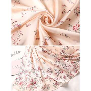 WENLOOY Square Satin Silk Hair Scarf Headscarf for Women/Men's Necktie Bandanas Pocket Square (FJ70-18)