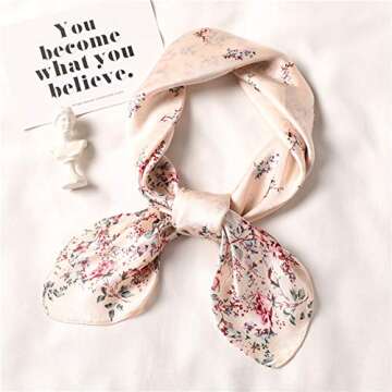 WENLOOY Square Satin Silk Hair Scarf Headscarf for Women/Men's Necktie Bandanas Pocket Square (FJ70-18)