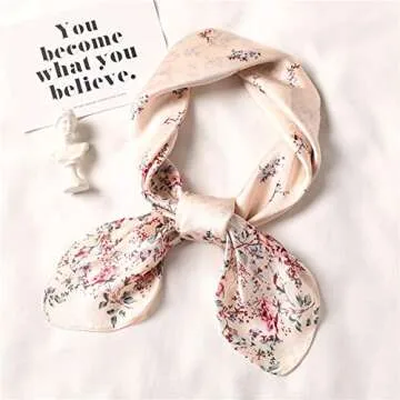 WENLOOY Square Satin Silk Hair Scarf Headscarf for Women/Men's Necktie Bandanas Pocket Square (FJ70-18)