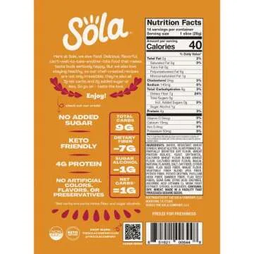 Sola Golden Wheat Bread, Non-GMO, Keto Certified Delight