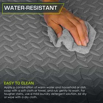 ProsourceFit Puzzle Exercise Mat ½ in, EVA Interlocking Foam Floor Tiles for Home Gym, Mat for Home Workout Equipment, Floor Padding for Kids, Grey, 24 in x 24 in x ½ in, 24 Sq Ft - 6 Tiles