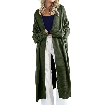 Danedvi Womens Long Cardigan Sweaters 2024 Fall Chunky Knit Oversized Slouchy Open Front Warm Coats ...