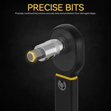 Renekton Master Hex Bit Socket Set Allen Wrench Bit Kit, 1/2" 3/8" 1/4" Drive, SAE and Metric, S2 Steel, 34-Piece, Automotive Bike Motorcycle and ATV