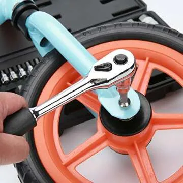 Renekton Master Hex Bit Socket Set Allen Wrench Bit Kit, 1/2" 3/8" 1/4" Drive, SAE and Metric, S2 Steel, 34-Piece, Automotive Bike Motorcycle and ATV