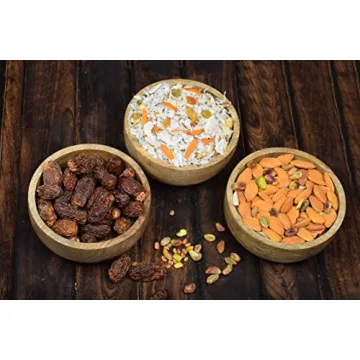 Samhita Mango Wood Round Bowls for Snacks and Appetizers