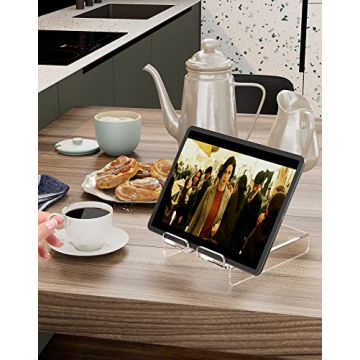 Adjustable Acrylic Tablet Stand for iPad and Devices Up to 13 Inches