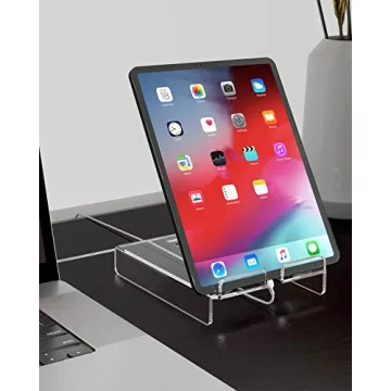Adjustable Acrylic Tablet Stand for iPad and Devices Up to 13 Inches