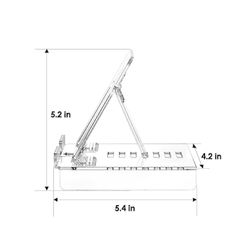 Adjustable Acrylic Tablet Stand for iPad and Devices Up to 13 Inches