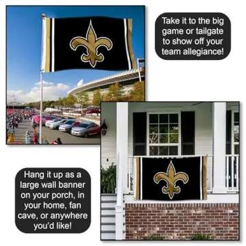 WinCraft New Orleans Saints Flag 3x5 Dual-Sided Durable