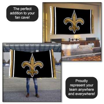 WinCraft New Orleans Saints Flag 3x5 Dual-Sided Durable