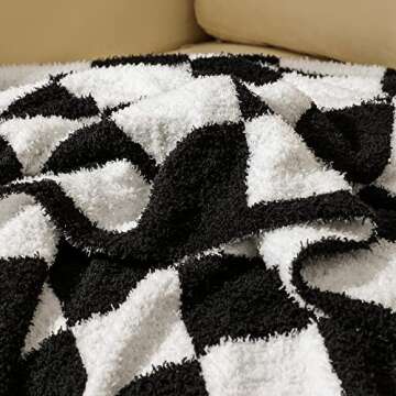 Super Soft Luxurious Warm Checkered Throw Blanket - Reversible