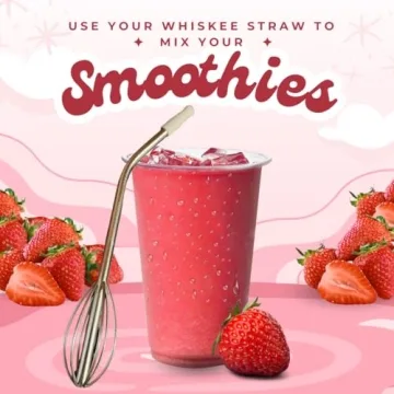 Whiskee Straw 16oz Stainless Steel Mixer Straw with Whisk