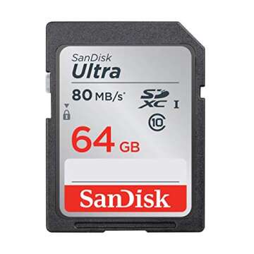 Sandisk Ultra SDXC 64GB 80MB/S C10 Flash Memory Card (SDSDUNC-064G-AN6IN)