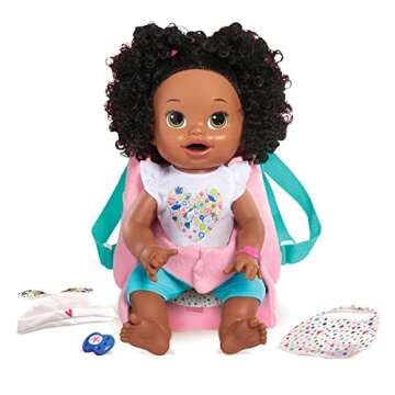 Baby Alive Soft Baby Carrier for Baby Dolls, Doll Not Included, Fits Most 12" - 14" Dolls, Kids Toys for Ages 3 Up by Just Play